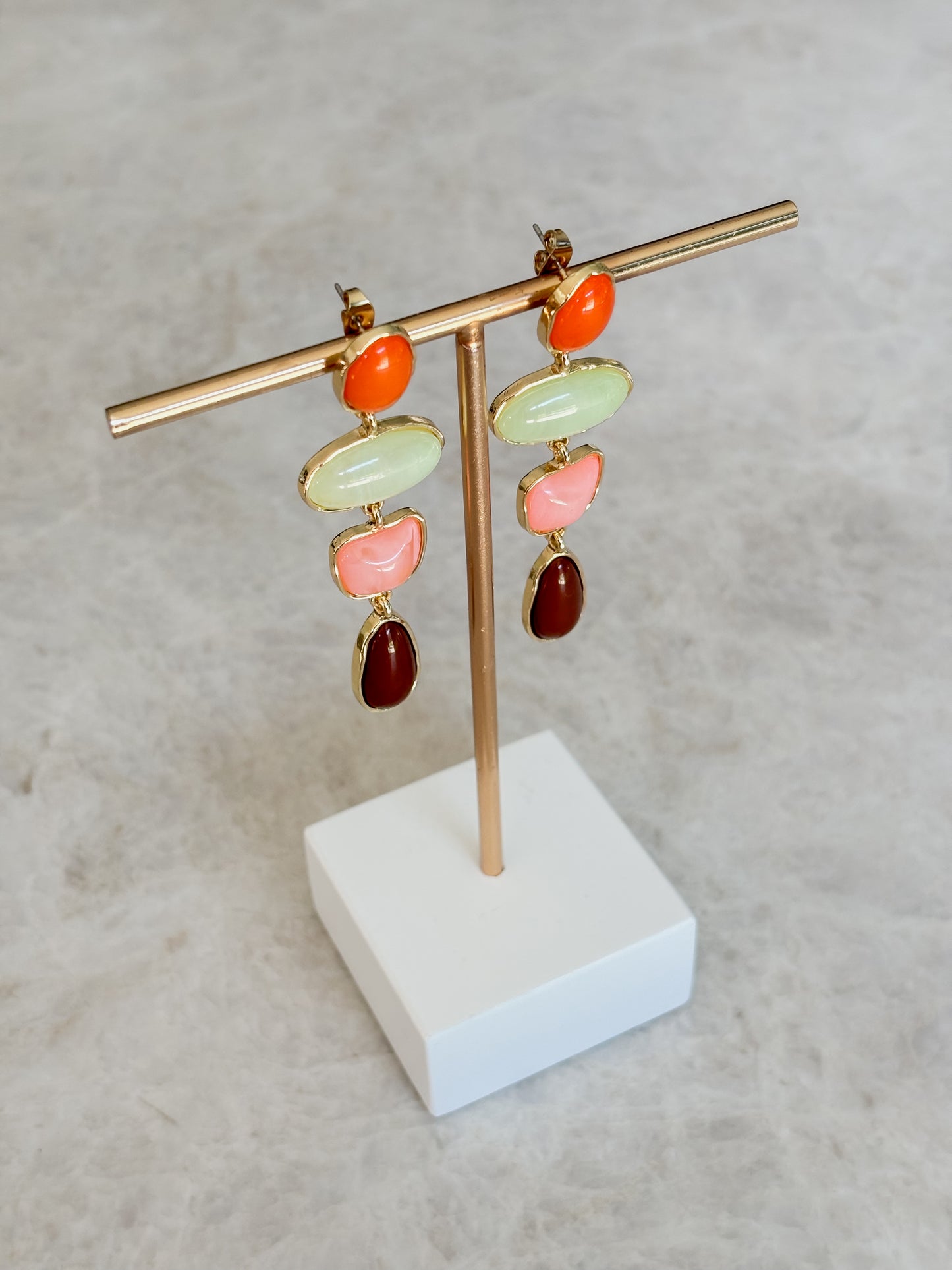 Earrings - coral