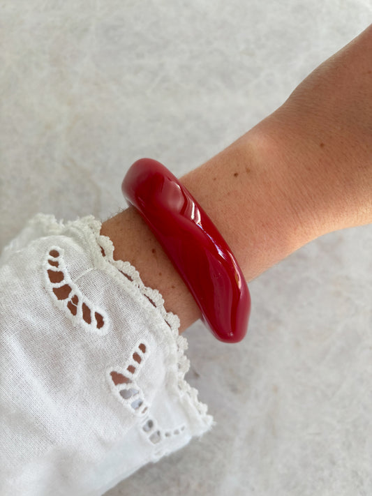 Noé armband - wijnrood