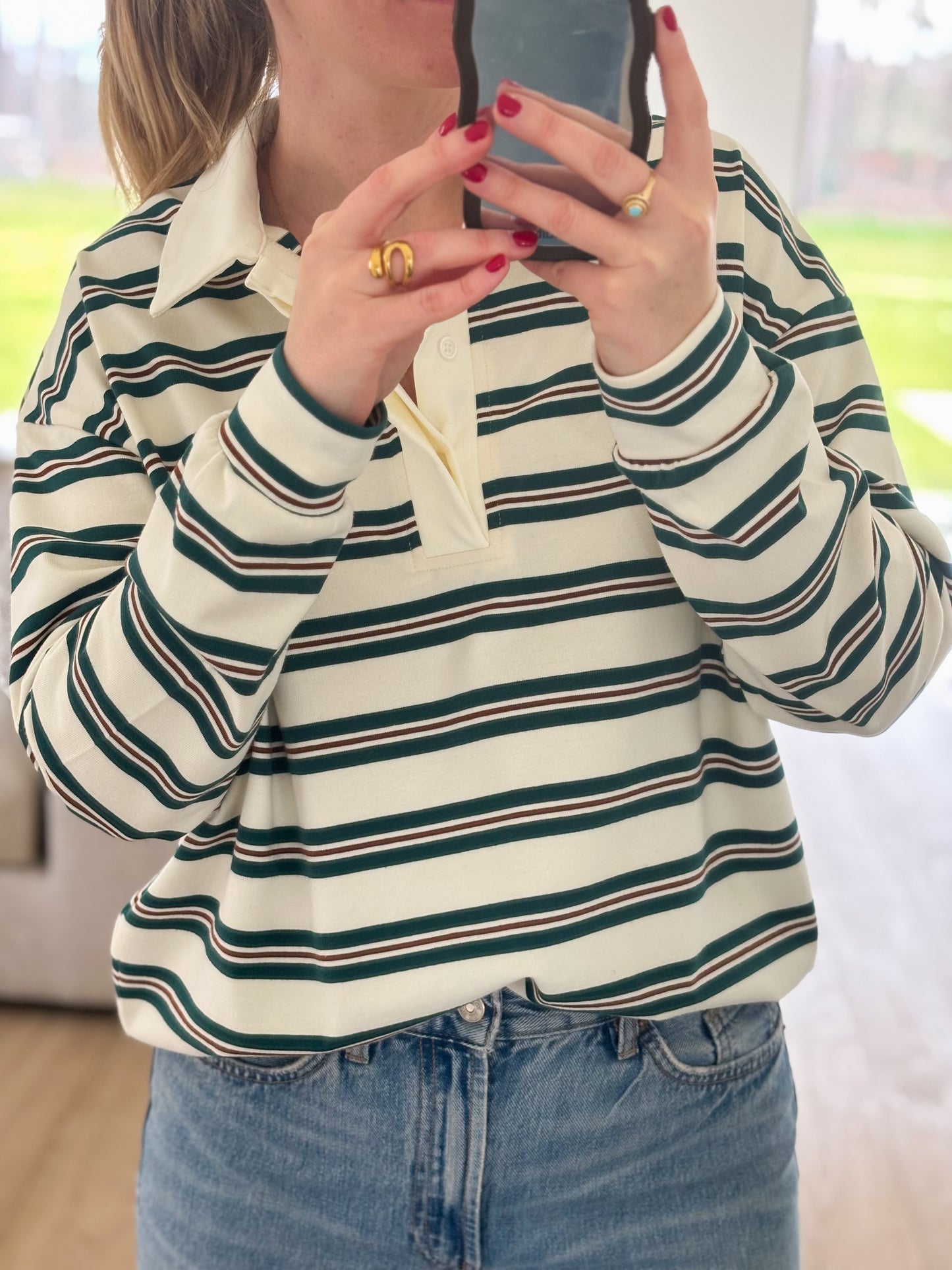 Striped poloshirt