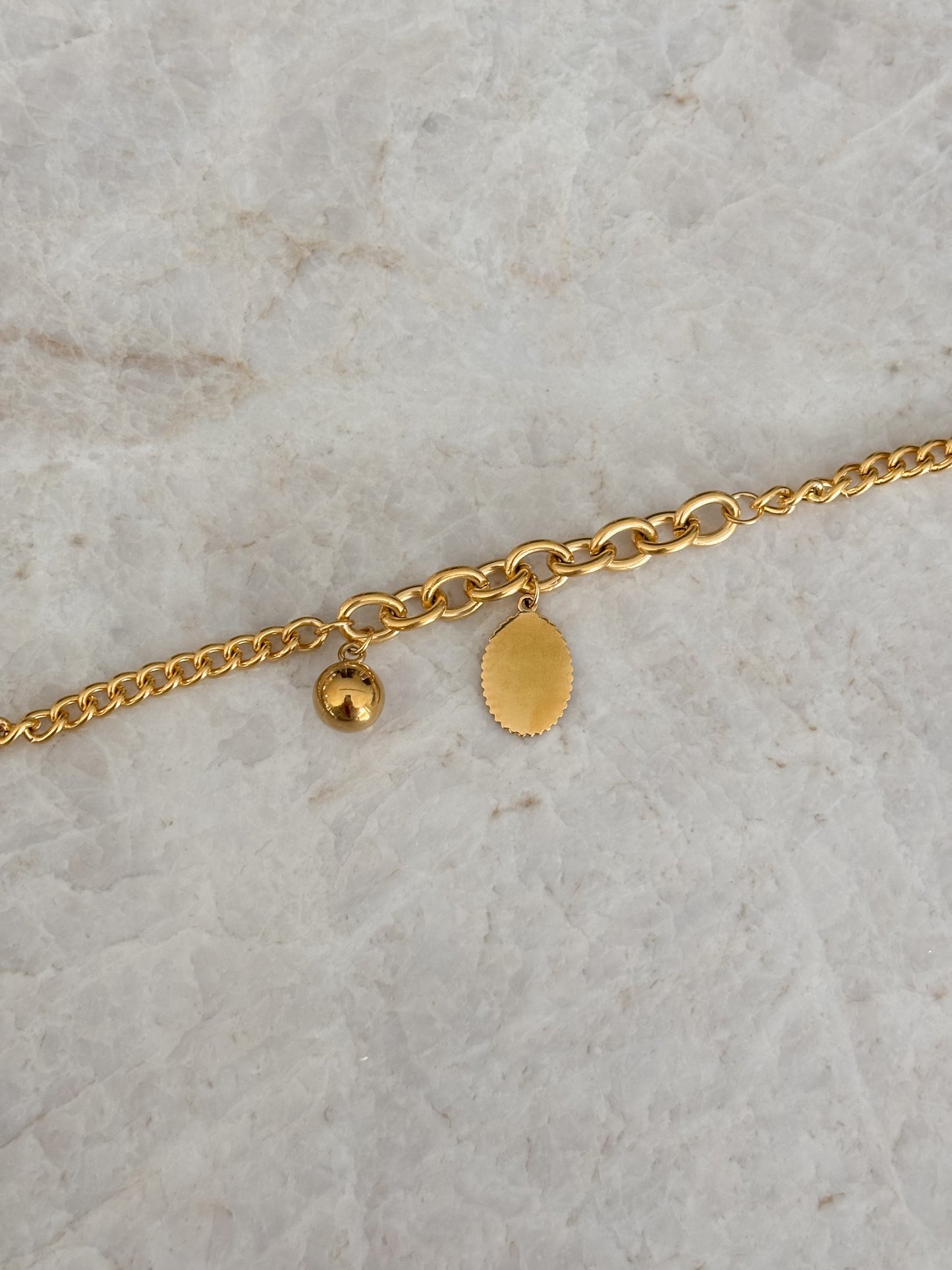 Chunky charm bracelet