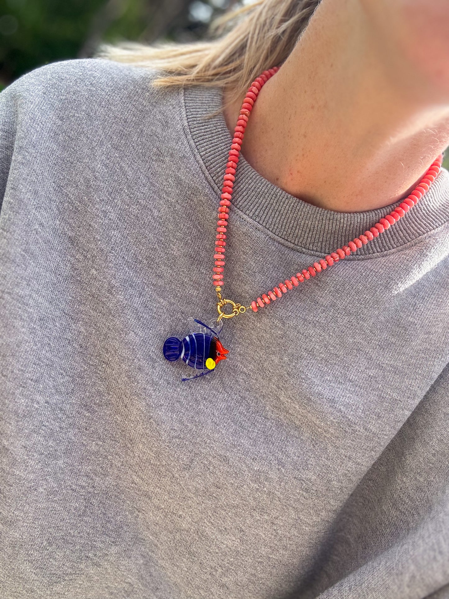 Bonnie necklace - coral