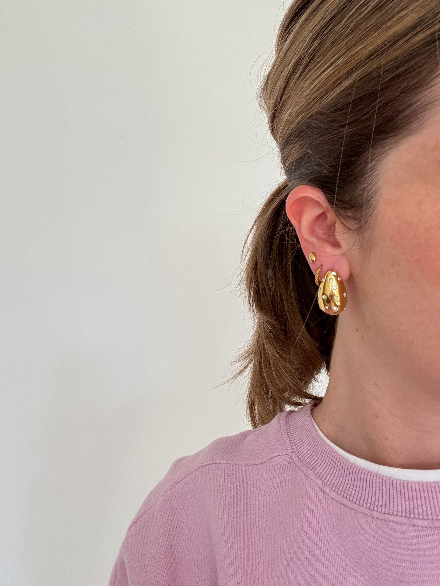 Glitter bubble studs