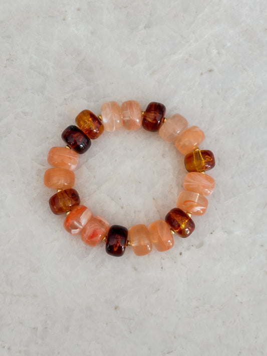 Sophie bracelet - peachy orange