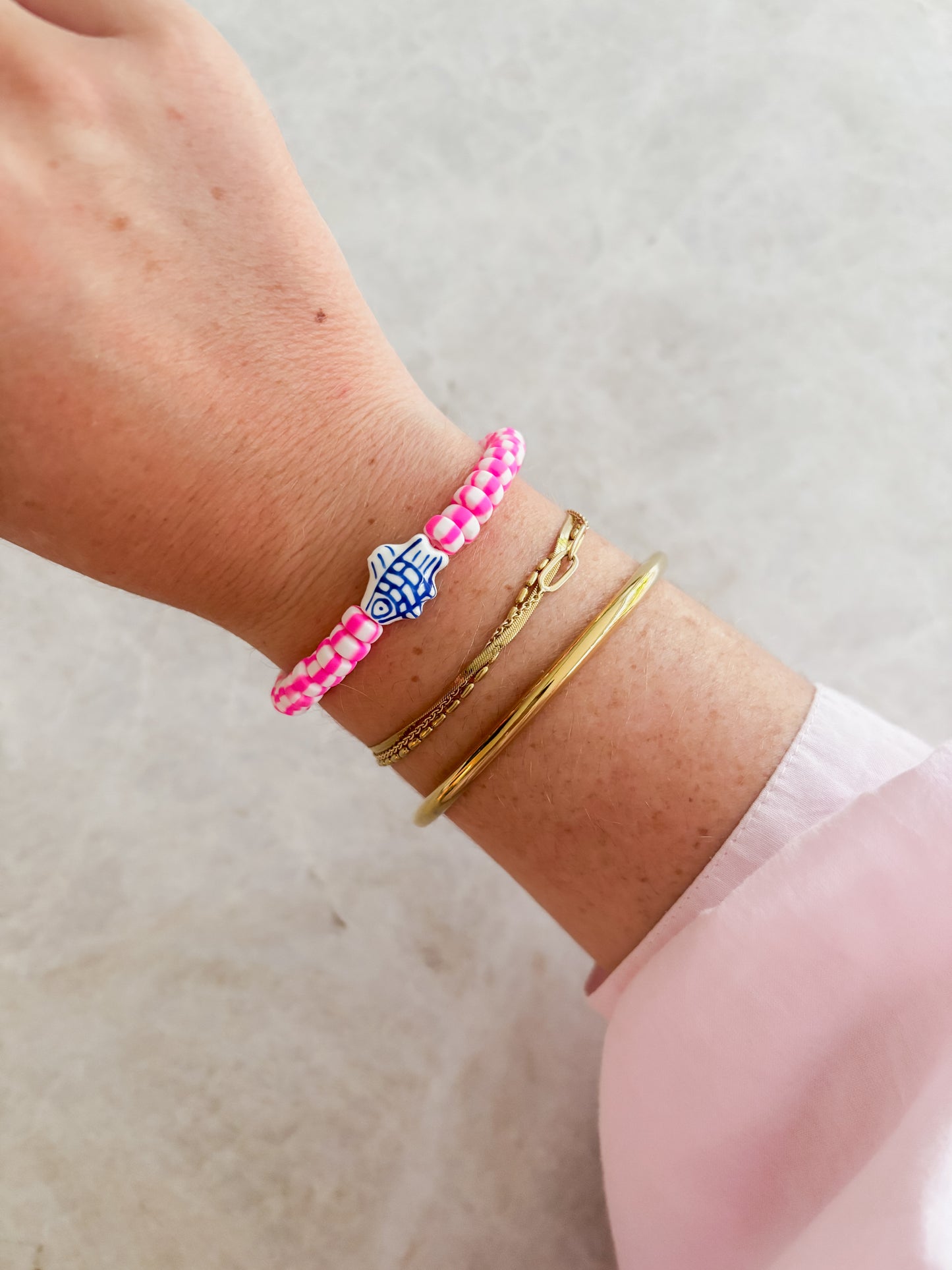 Fish bracelet - pink