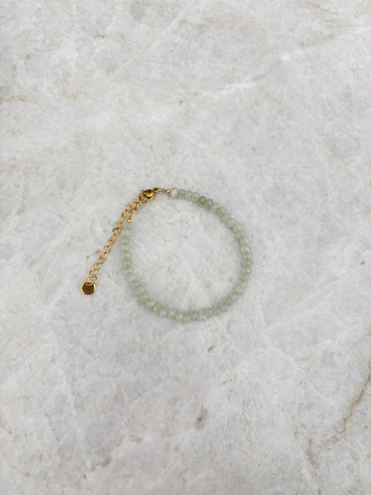 Facet armband - groen effen
