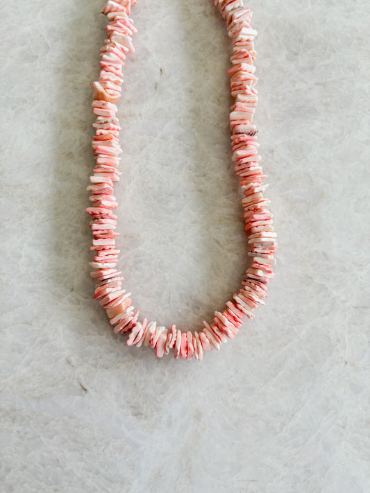 Schelp halsketting - roze