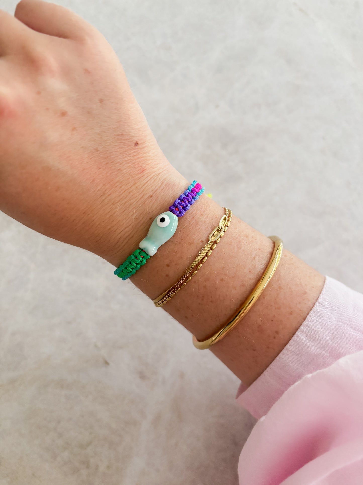 Fluo fish bracelet - green