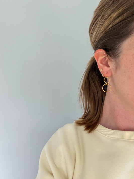 Double ring earrings