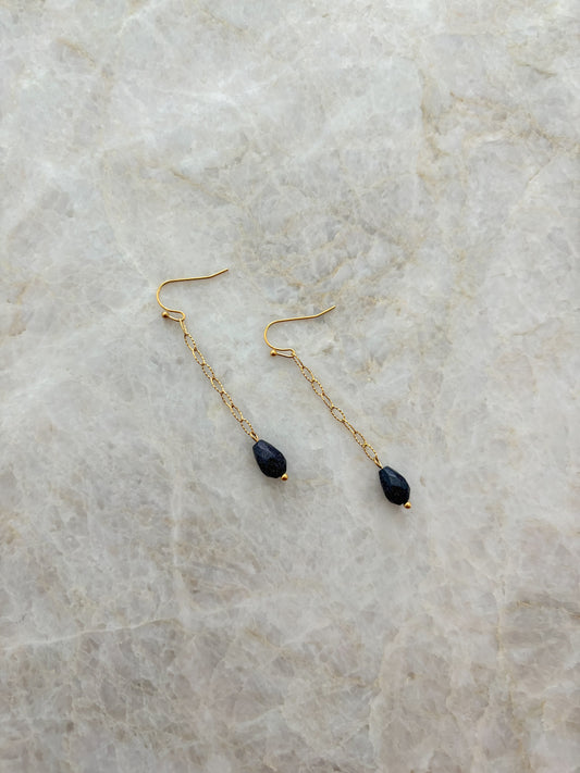 Glitter midnight blue earrings