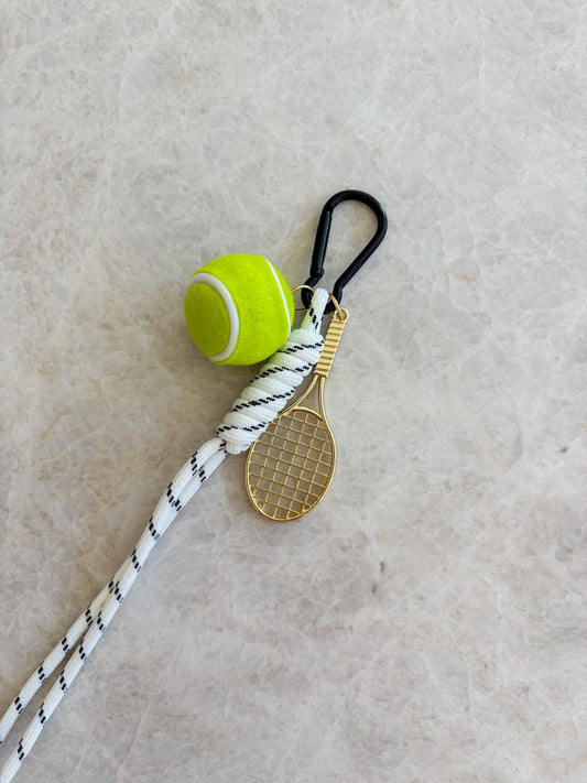 Bag charm tennis - white