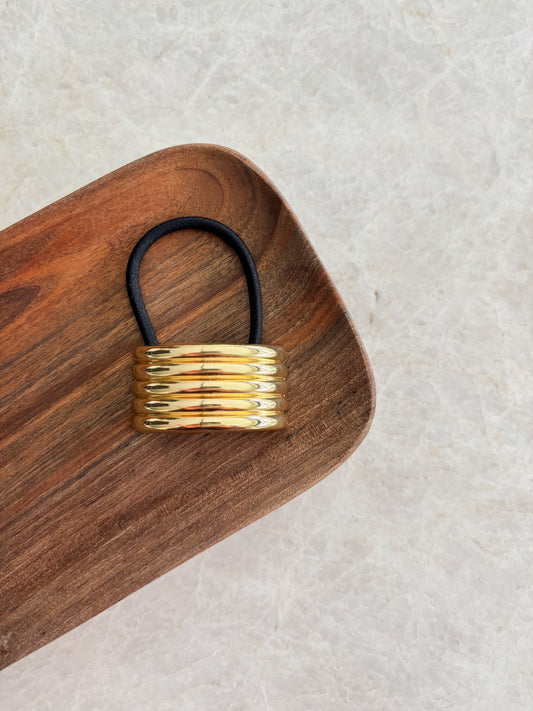 Gold hair tie - modern