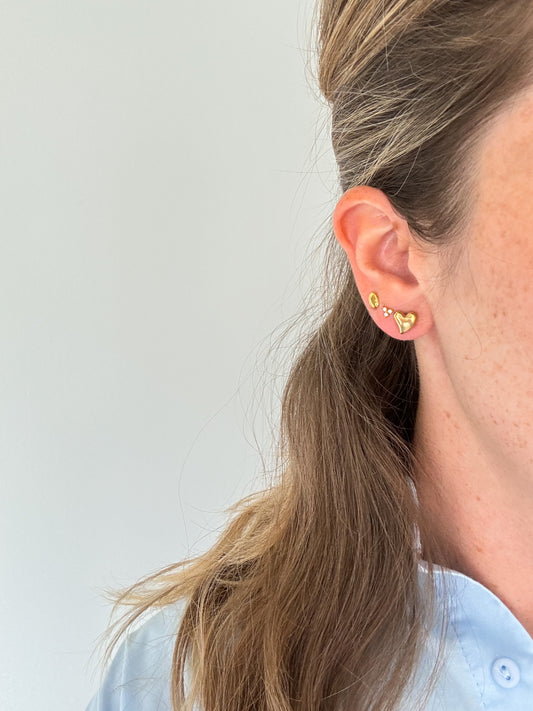 Small heart studs