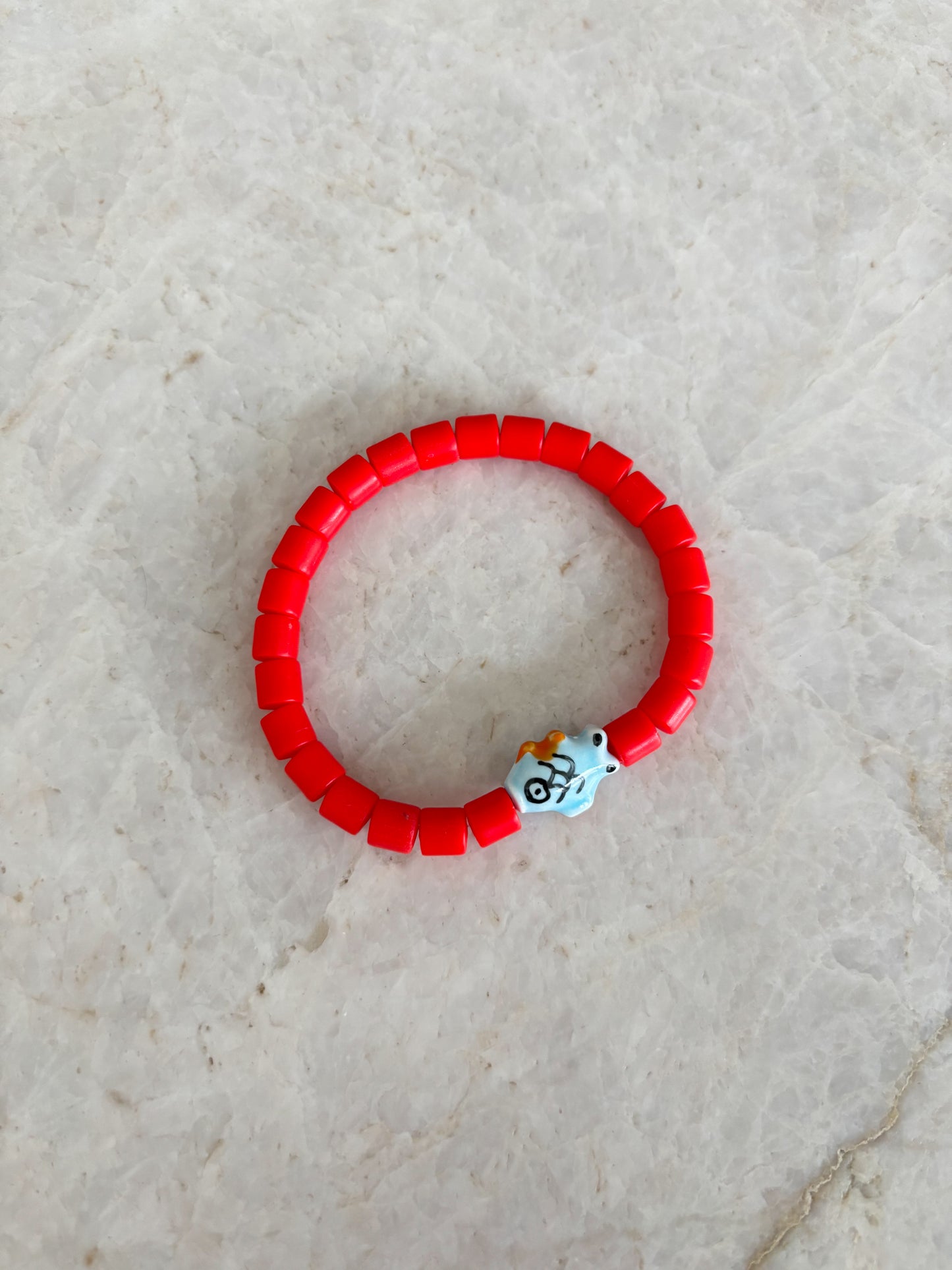 Fish bracelet - red