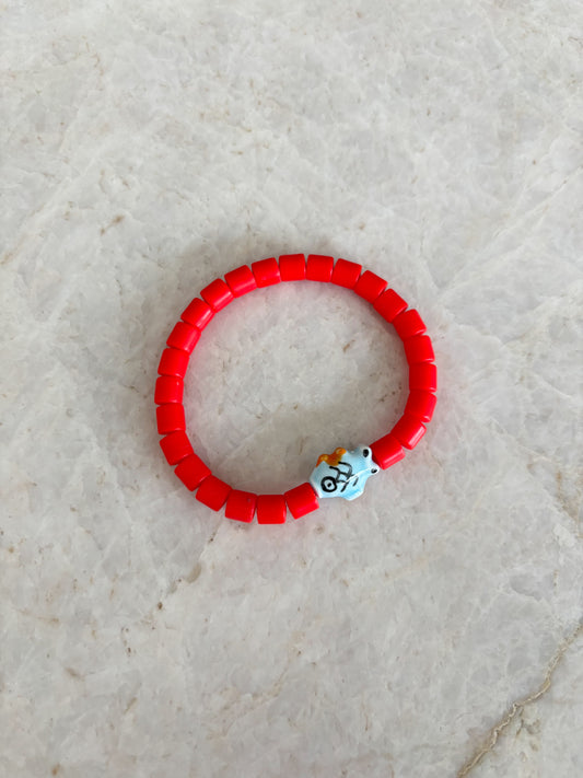 Fish bracelet - red