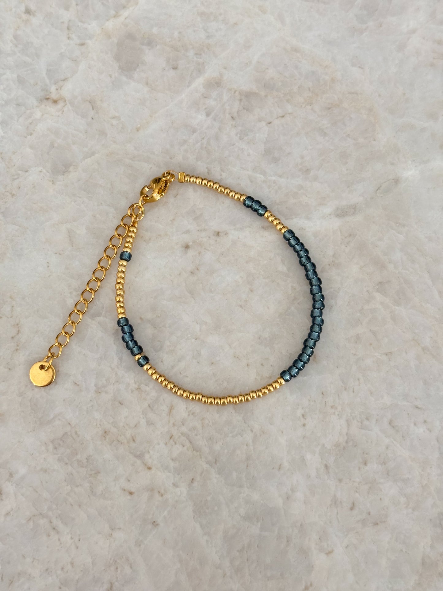 Gold & grey bracelet