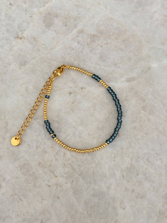 Gold & grey bracelet