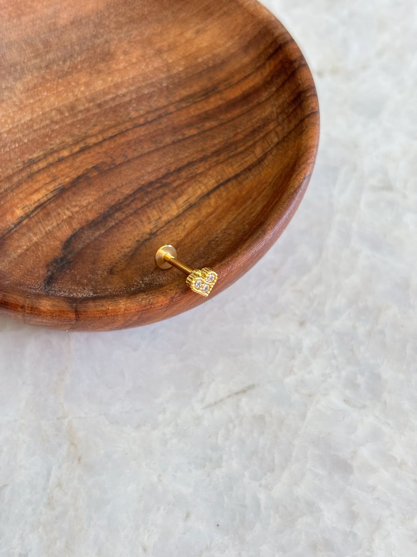 Ear piercing - heart