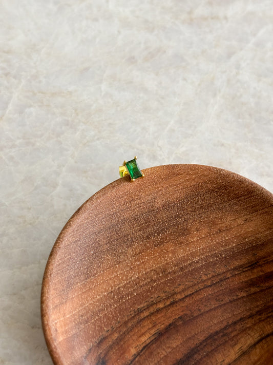 Cube stud - green