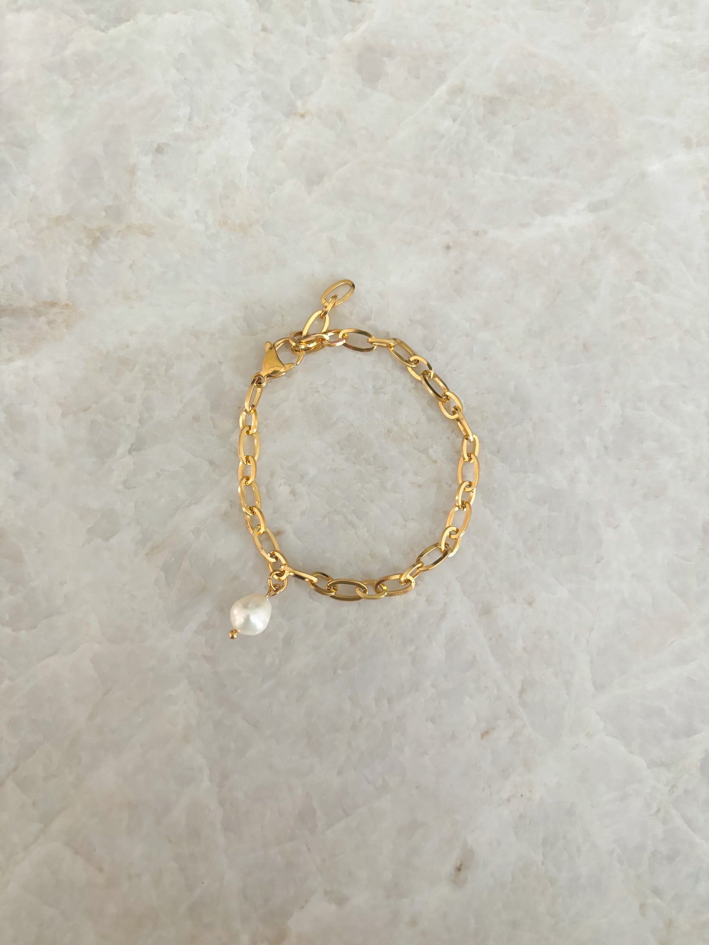 Pearl charm bracelet