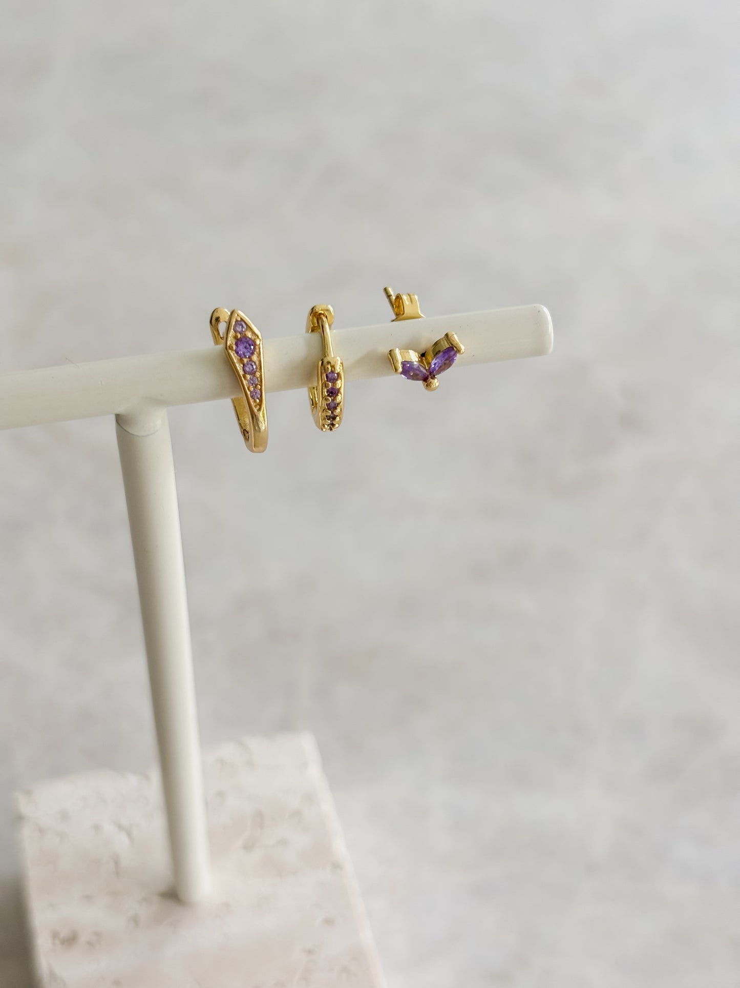 Butterfly stud - lila