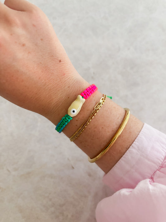 Fluo fish bracelet - yellow