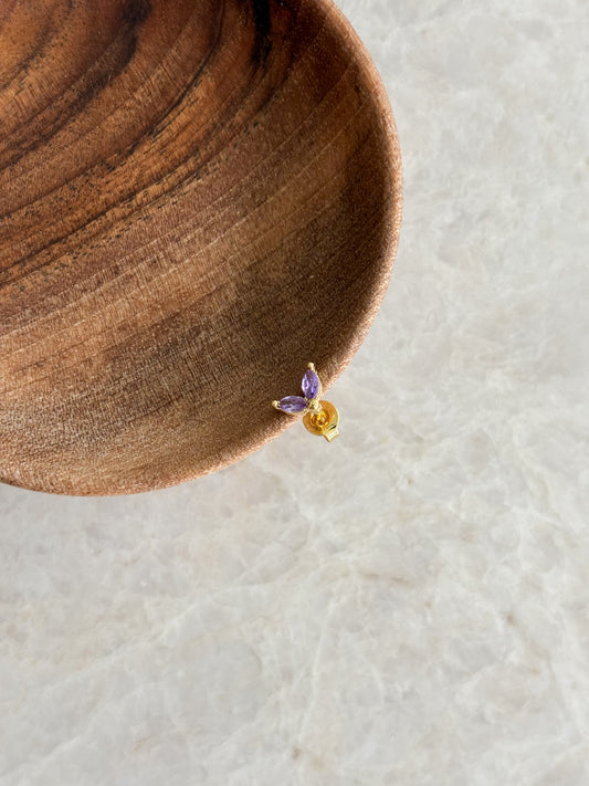 Butterfly stud - lila
