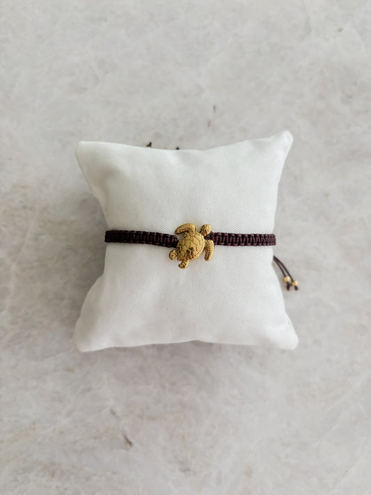 Turtle bracelet - brown