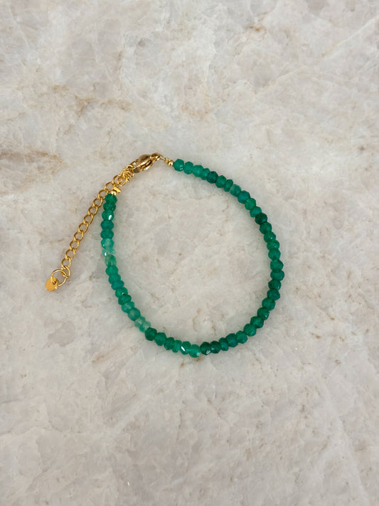 Facet bracelet - green